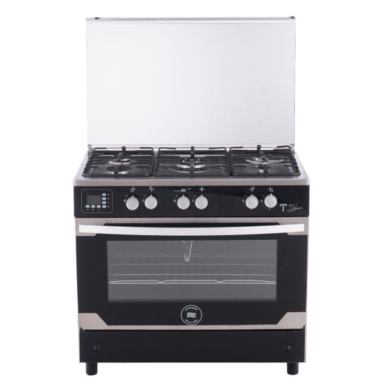 Unionaire T-Signature Gas Cooker, 5 Burners, Stainless Steel - C69SSGC-447