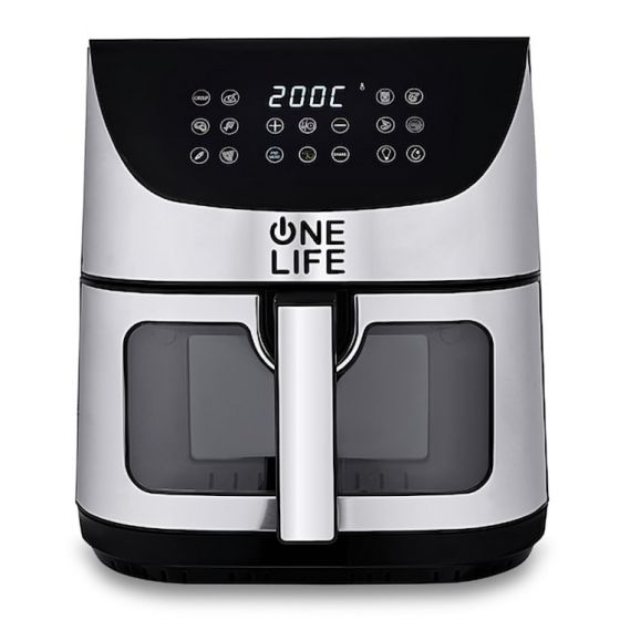 One Life Digital Air fryer, 10 Liters, 2000 Watt, Silver- HAF730P