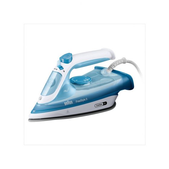 Braun FreeStyle 3 Steam Iron, 2400 Watt, Blue - FI 3144 BL