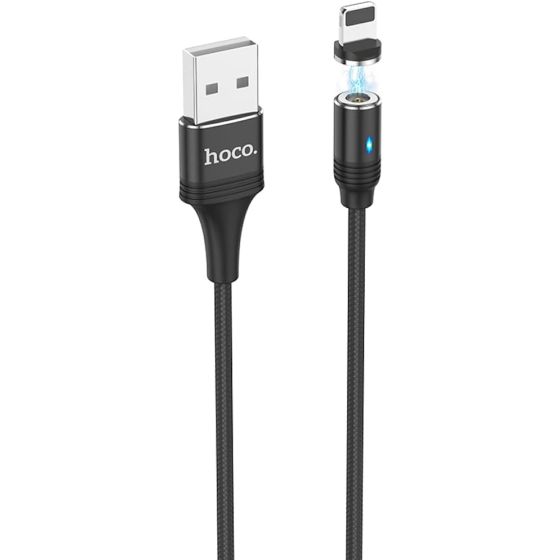 كابل USB إلى لايتنينج هوكو، 1.2 متر، اسود - U76