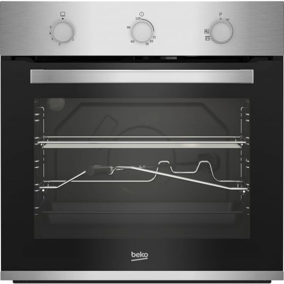Beko Built-in Gas Oven With Electric Grill, 60 cm, 66 Liters, Stainless and Silver  - BBIH12100XC