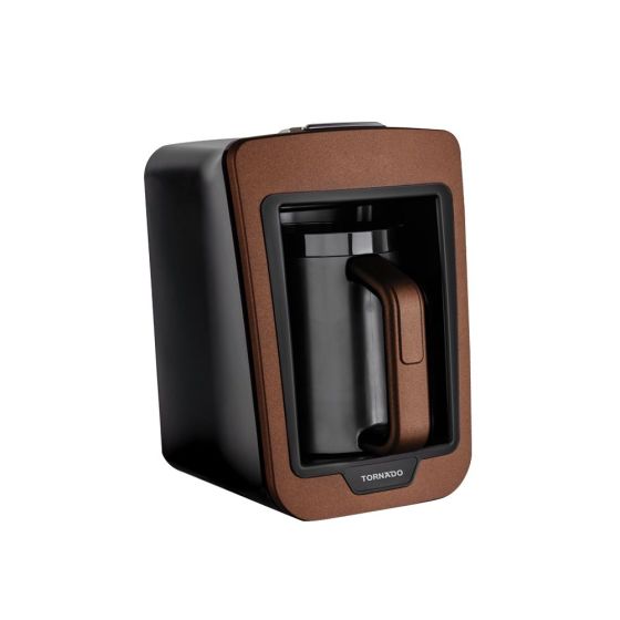 Tornado Automatic Turkish Coffee Maker, 330ml, Brown and Black - TCME-100