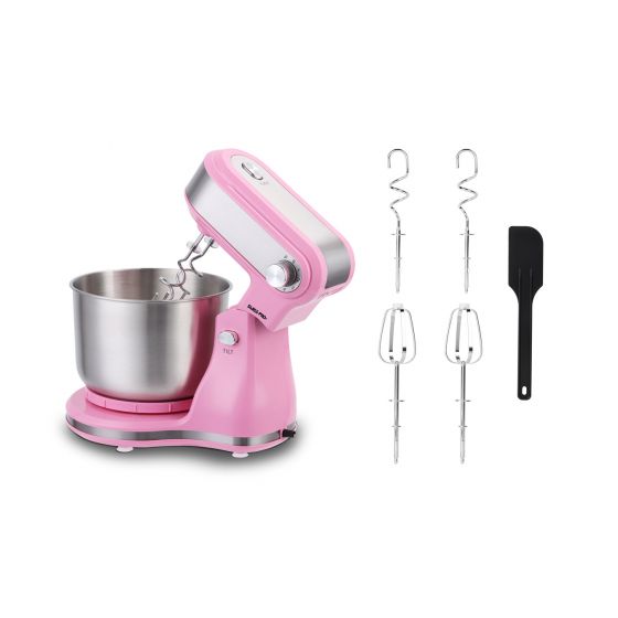 Swiss Pro Plus Stand Mixer with Attachments, 3.5 Liter, 300 Watt, Pink - SP-SM3.5P