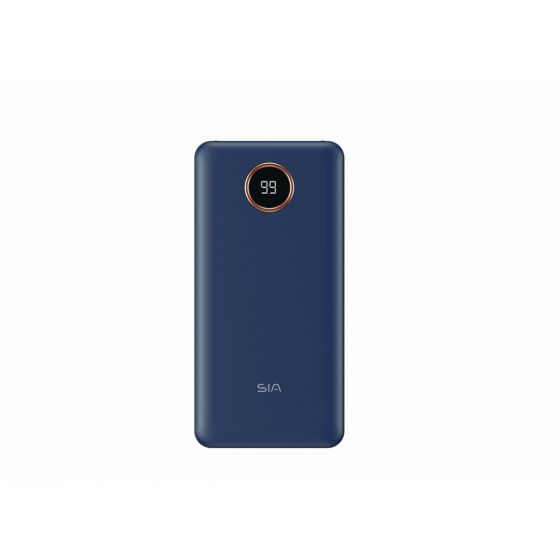 Sia Power Bank with Built-in Cables, 10000 mAh, Blue - PB301