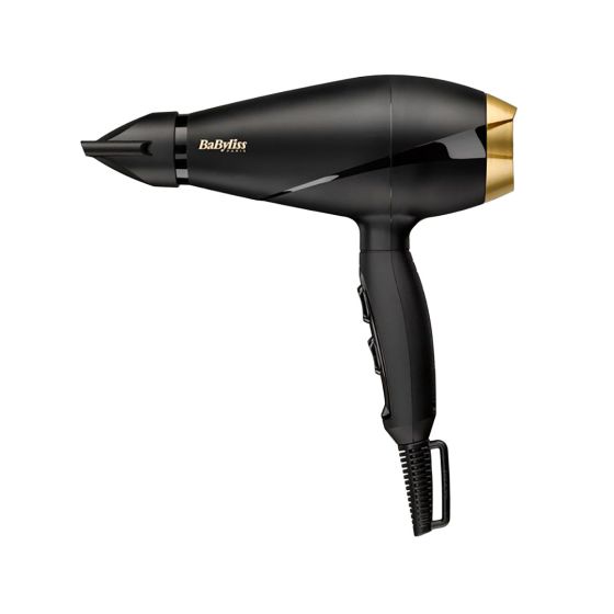 Babyliss Power Pro 2000 Hair Dryer, 2000 Watt, Black Gold - 6704E with 5 Years Warranty