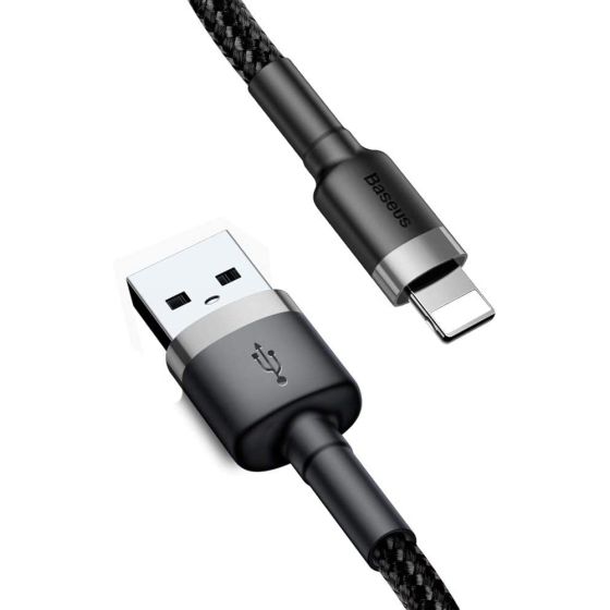Baseus USB to Lightning Cable, 0.5 Meter, Grey - CALKLF-AG1