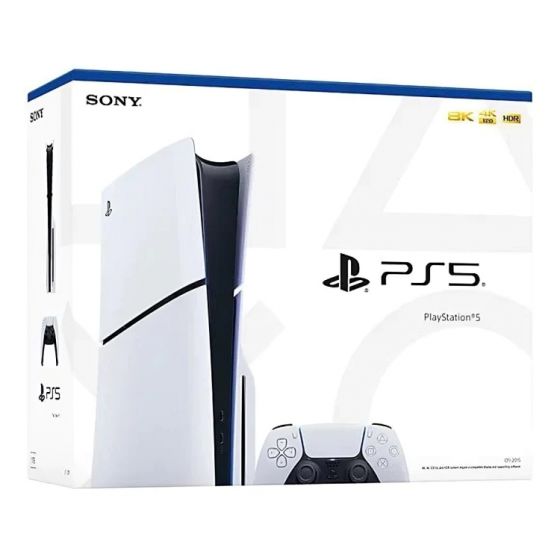 Sony PlayStation 5 Slim, 1TB SSD, with Dual Sense Wireless Controller - White