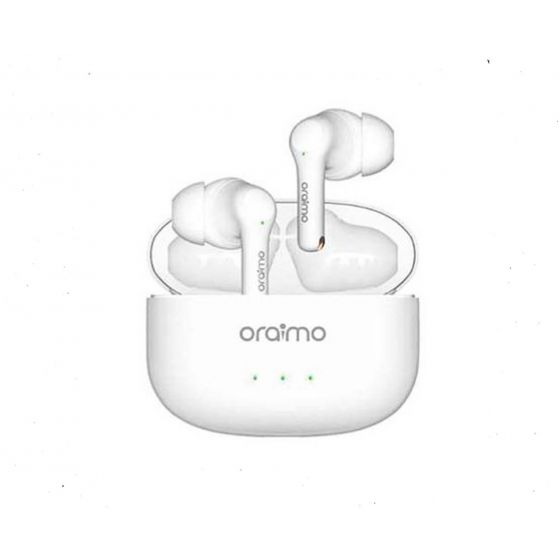Oraimo FreePods 3 Wireless Earphones with Microphone, White- OEB-104D