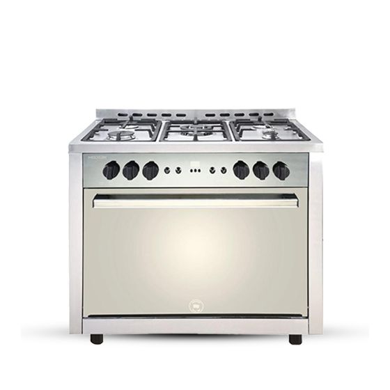 بوتاجاز غاز يونيون إير مودرن، 90 سم، 5 شعلات، فضى - C69SS-GC-319-IDSF-MD-2W-AL