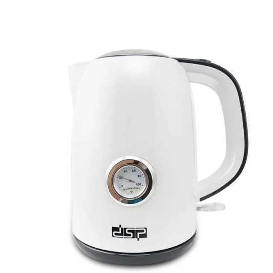 Dsp Electric Kettle With Temperature Meter, 1.7 Liter, 2200 Watt- White