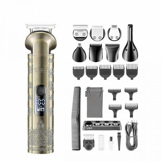 VGR Rechargeable Hair Trimmer, Dry, Gold - V-110