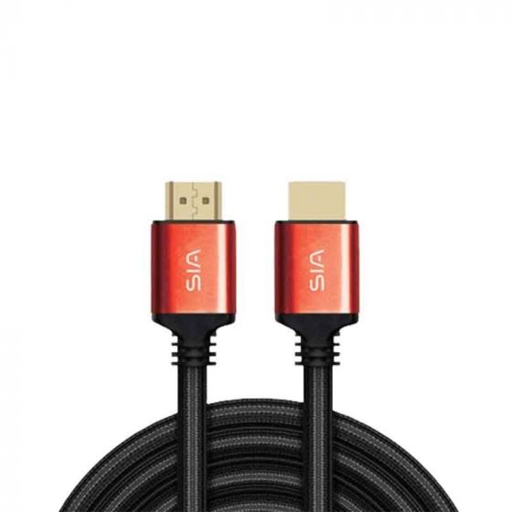Sia Plastic HDMI Cable, 3 Meters - Black and Red