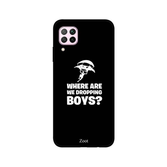 جراب ظهر زوت بطبعة عبارة Where Are We Dropping Boys لهواوي نوفا 7i