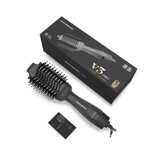 Rush Brush V3 Pro Hair Straightener - Black