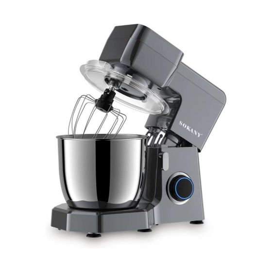 Sokany Kitchen Master Stand Mixer, 1500 Watt, Black and Silver- SK-270