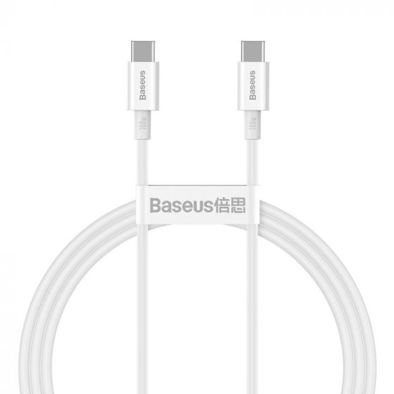 كابل شحن ونقل بيانات USB فئة C باسيوس، 2 متر، ابيض - CATYS-C02