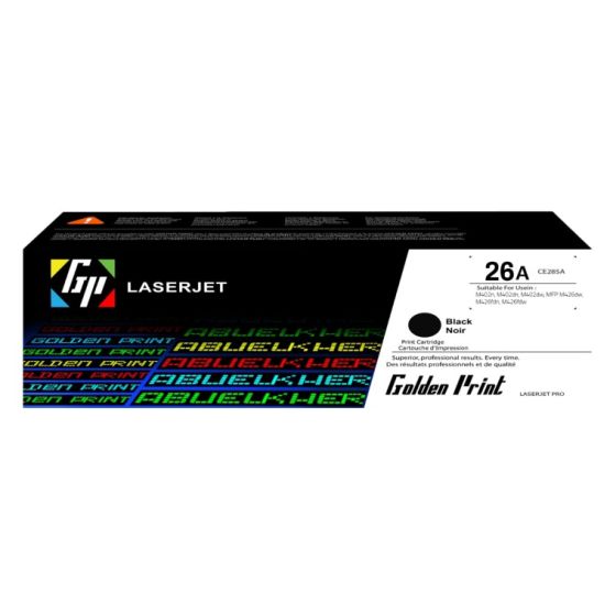 HP Golden Print 26A Ink Cartridge for Printers - Black