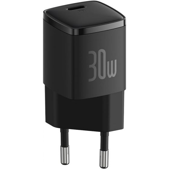 Baseus Cube Pro Wall Charger, 30 Watt, 1 USB-C Port, Black - ‎CCXF000301