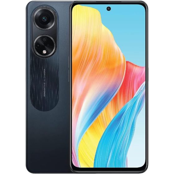 Oppo A98 Dual SIM, 256GB, 8GB RAM, 5G - Cool Black