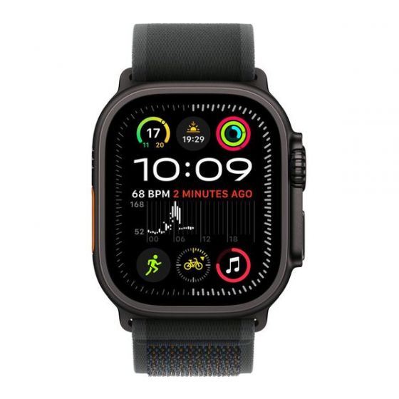 Apple Watch Ultra 2, 49mm, Black Titanium Case and Black Trail Strap - A2986