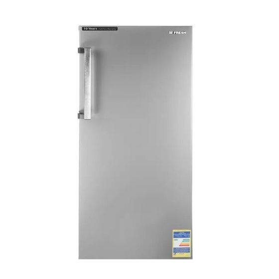 Fresh Upright Deep Freezer, No Frost, 130 Liters, 5 Drawers, 2 Shelves, Silver - FNU-LR251S
