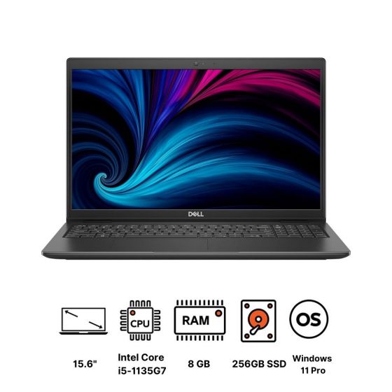 لاب توب ديل لاتيتيود 3520  نوت بوك، انتل كور i5-1135G7، هارد 256 جيجا SSD، رام 8 جيجا، شاشة 15.6 بوصة HD، كارت شاشة انتل ايريس Xe جرافيكس، ويندوز 10 برو - اسود