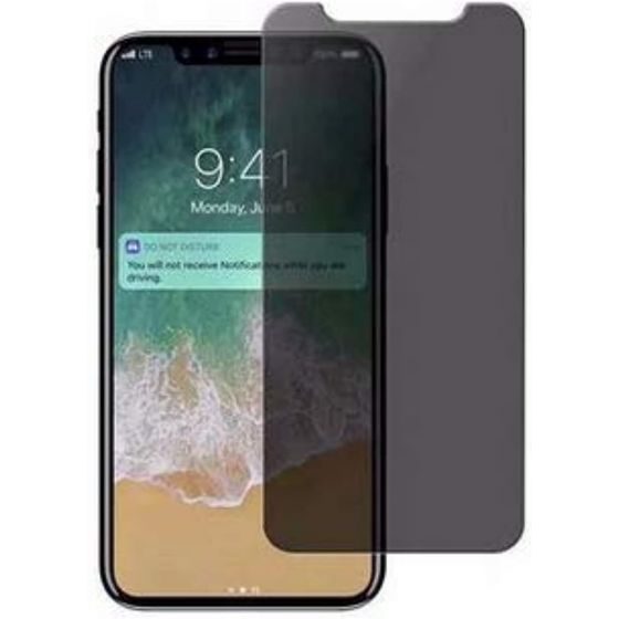 Privacy Glass Screen Protector for iPhone X - Transparent Black