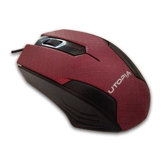Utopia Wired Mouse - Red
