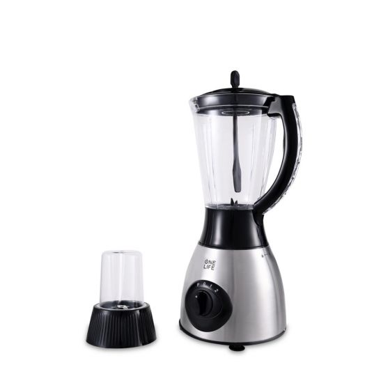 One Life Blender with Attachments, 1.5 Liters, 700W, Stainless Steel - BL701SI