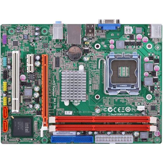 ماذر بورد ساتا 3، رام DDR3 سعة 4 جيجا - ECS G41T-M16
