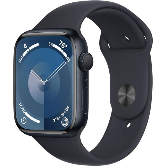 Apple Watch Series 9, 45mm, Midnight Aluminum Case with Midnight Sport Band - With Warranty