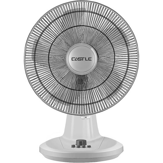 Castle Desk Fan, 16 Inch, Grey - FAT 7016