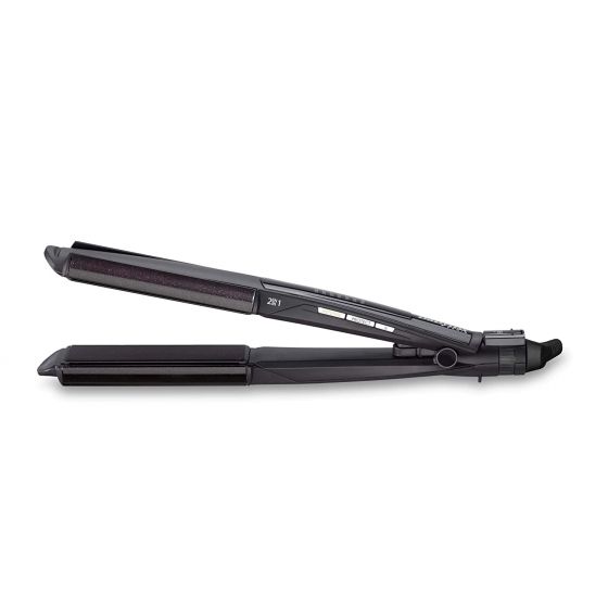 Babyliss 2 in 1 Wet and Dry Hair Curler & Straightener, Black - ST330E