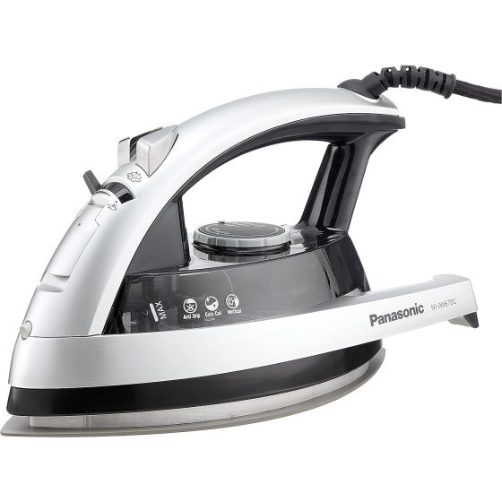 مكواة بخار باناسونيك 360 كويك، بقوة 2200 وات، اسود وفضي - NI-JW670C