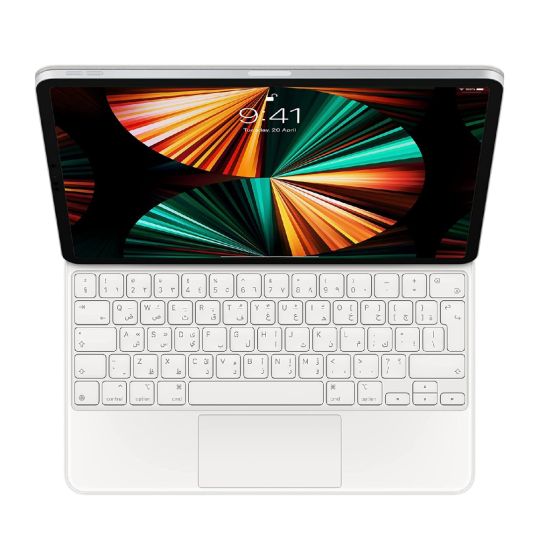 كيبورد USB ابل ماجيك لابل ايباد 12.9 بوصة - ابيض