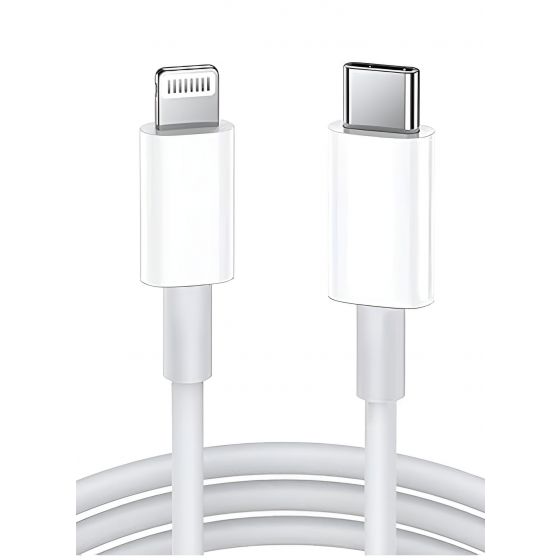 كابل شحن USB-C الي لايتنينج، 1 متر، ابيض - A1703