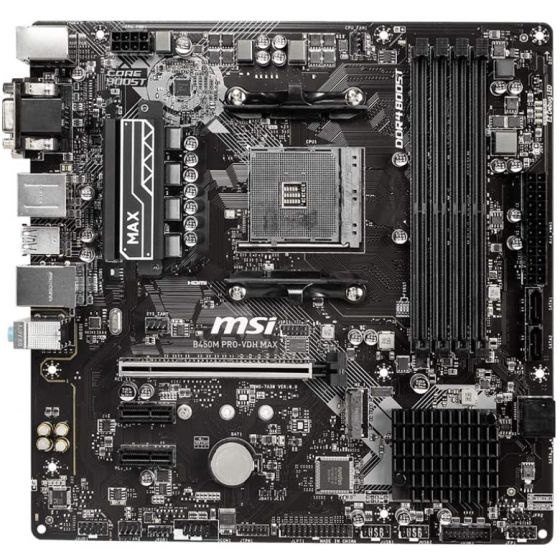 MSI B450M PRO VDH Max Micro ATX Motherboard 