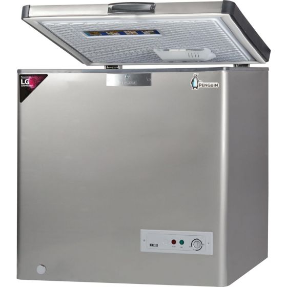 Penguin Defrost Chest Deep Freezer, 303 Liters, Silver- ES350 