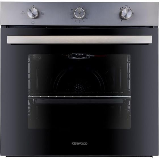Kenwood Built-in Gas Oven, 60CM, 71 Liters, Black and Stainless Steel - OVG60.000SS