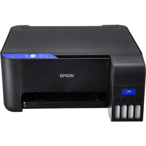 طابعة حبر سلكية 3 في 1 ابسون ايكو تانك L3111 بملحقاتها، اسود - C11CG87404