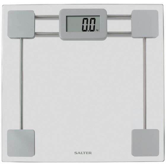 Salter Glass Electronic Digital Bathroom Scale, Silver - 9082 SV3R