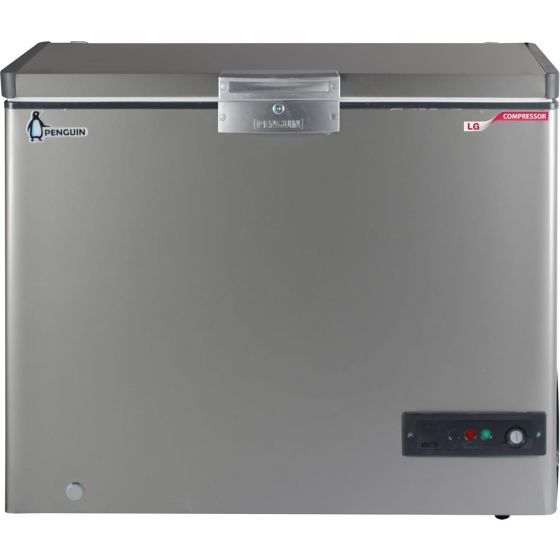 Penguin Defrost Chest Deep Freezer, 303 Liters, Silver - ES350
