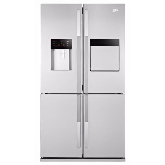 Beko Freestanding Digital Refrigerator, No Frost, 4 Doors, 22 FT, Stainless Steel - GNE134590X