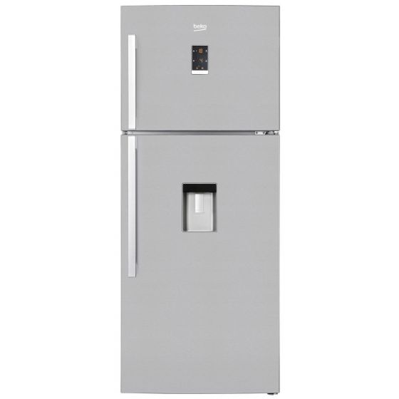 Beko Freestanding Digital Refrigerator, No Frost, 2 Doors, 19 FT, Silver - DN153720DX