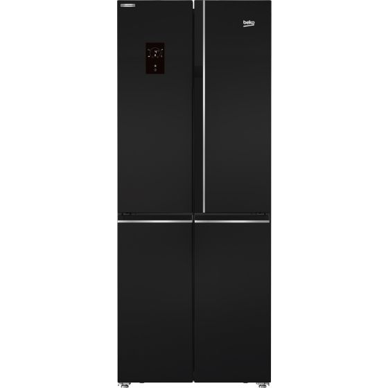 Beko No-Frost Refrigerator, 450 Liters, Inverter, Black - GNE480E20ZBH