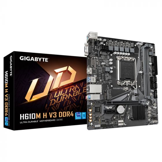 Gigabyte H610M H V3, Intel H610 Motherboard, DDR4, GbE LAN