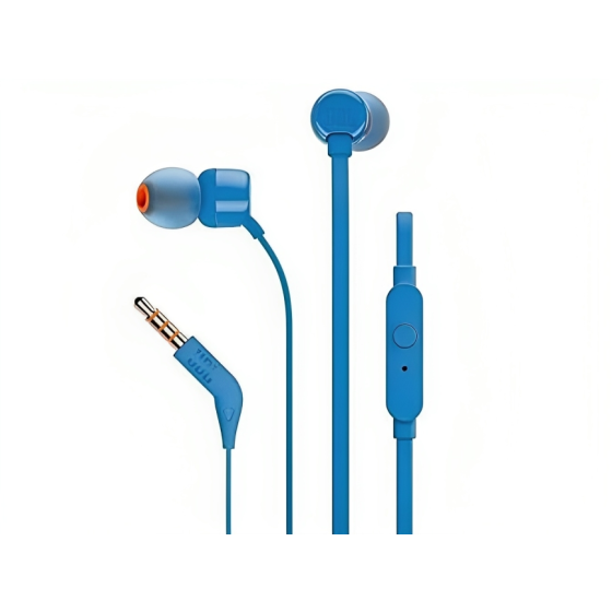 JBL Tune 110 Wired Earphones with Microphone - Blue