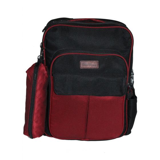 Gharibo Bags School Backpack With Pencil Case For Kids, Brilliant Colors Pattern - Black and Red