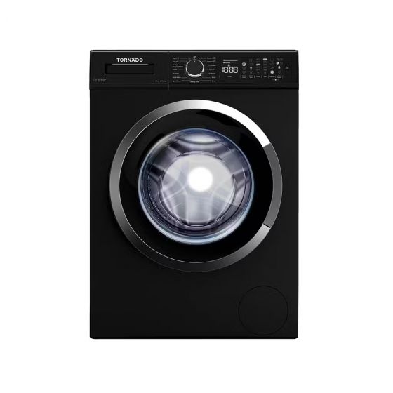 Tornado Front Load Automatic Washing Machine, 8 Kg, Black - TWV-FN812BKOA
