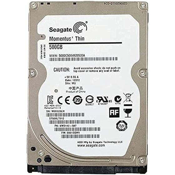 Seagate Internal HDD, 500GB, Silver - ST500LT012